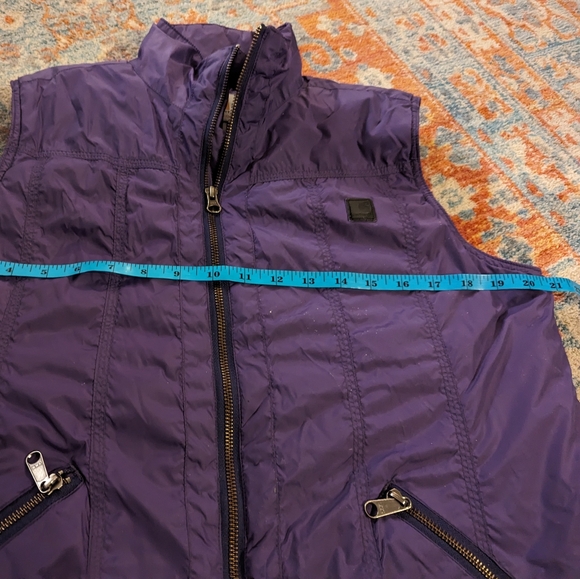 Carhartt Women's Medium Purple Nylon Puffer Vest Logo Zip Pockets - Picture 7 of 8
